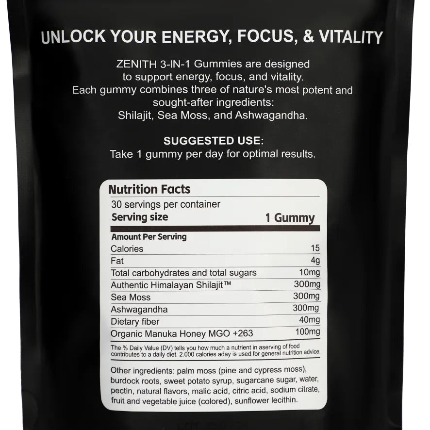 Zenith | 3 in 1 Shilajit Gummies